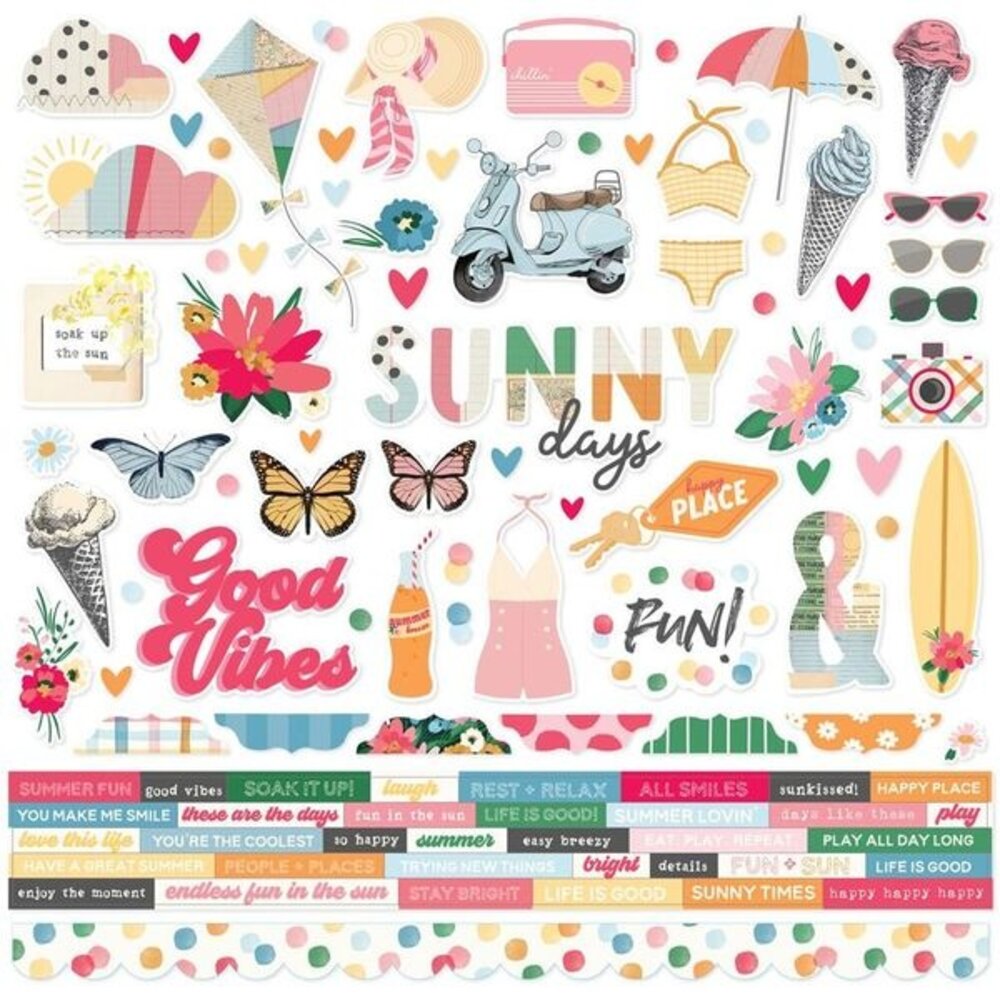 Simple Stories Sunny Days Cardstock Stickers (24502)
