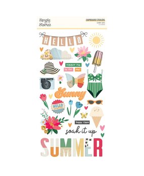 Simple Stories Sunny Days 6x12 Inch Chipboard Stickers (24517) Simple Stories Sunny Days 6x12 Inch Chipboard Stickers (24517)