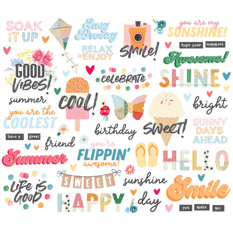 Simple Stories Sunny Days Sentiment Bits (24521)