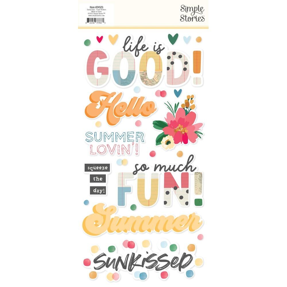 Simple Stories Sunny Days Foam Stickers (24523)