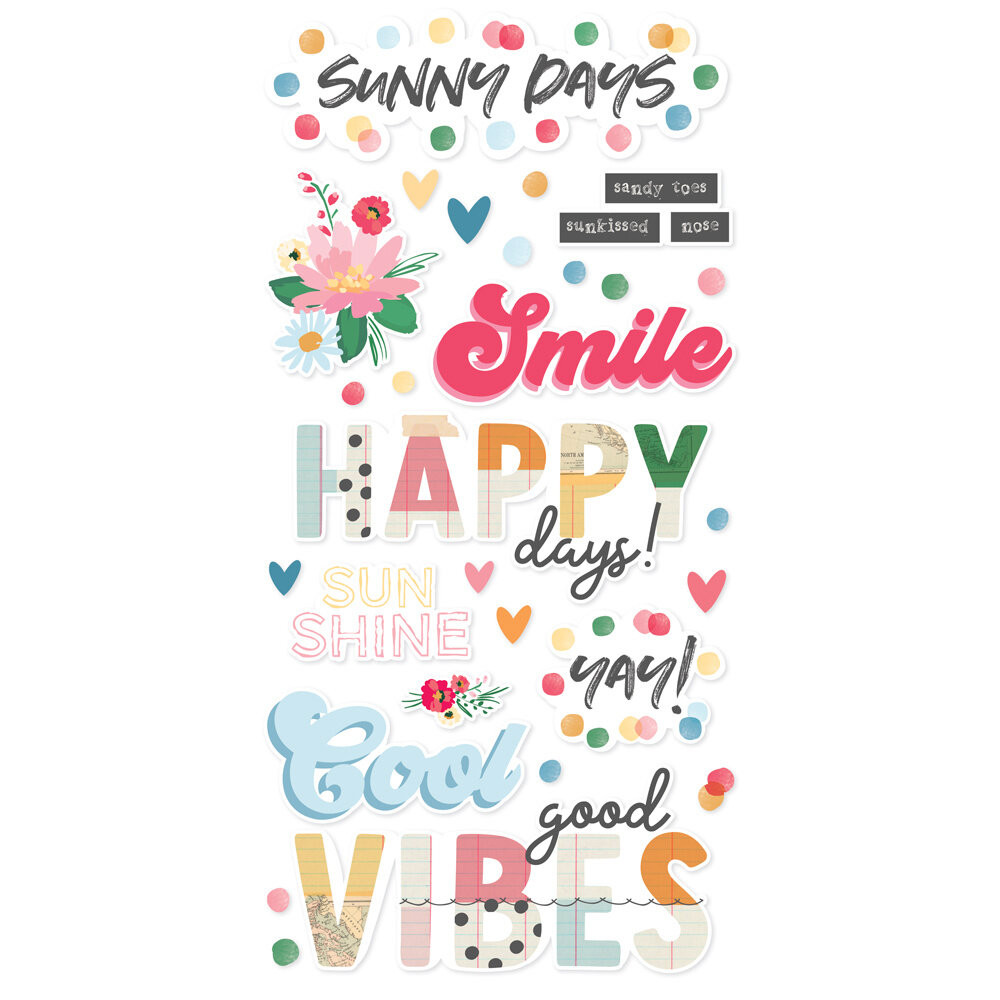 Simple Stories Sunny Days Foam Stickers (24523)