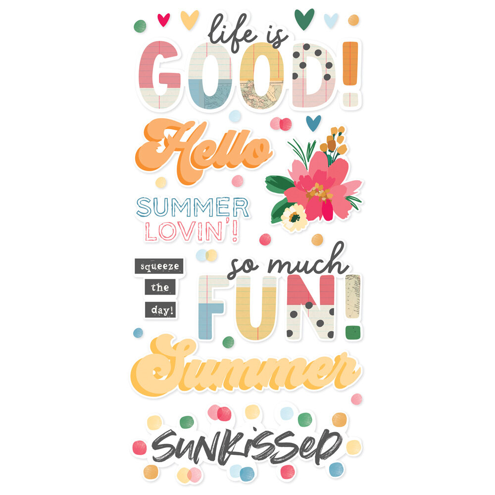 Simple Stories Sunny Days Foam Stickers (24523)