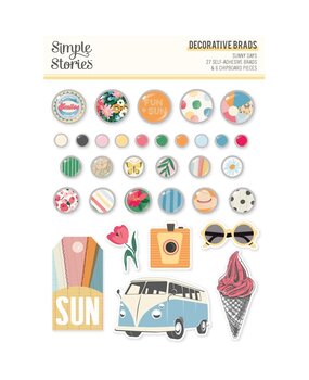 Simple Stories Sunny Days Decorative Brads (24524) Simple Stories Sunny Days Decorative Brads (24524)