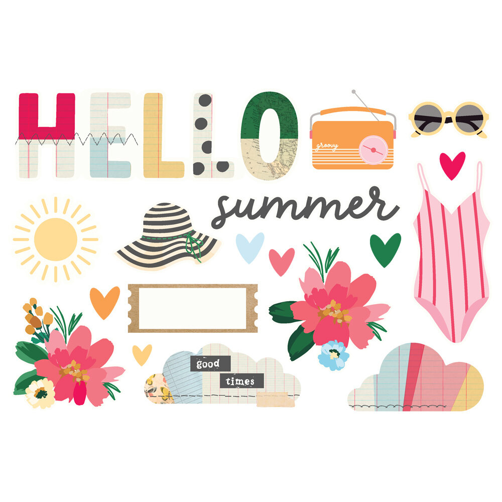 Simple Stories Sunny Days Simple Pages Pieces (24526) Simple Stories Sunny Days Simple Pages Pieces (24526)