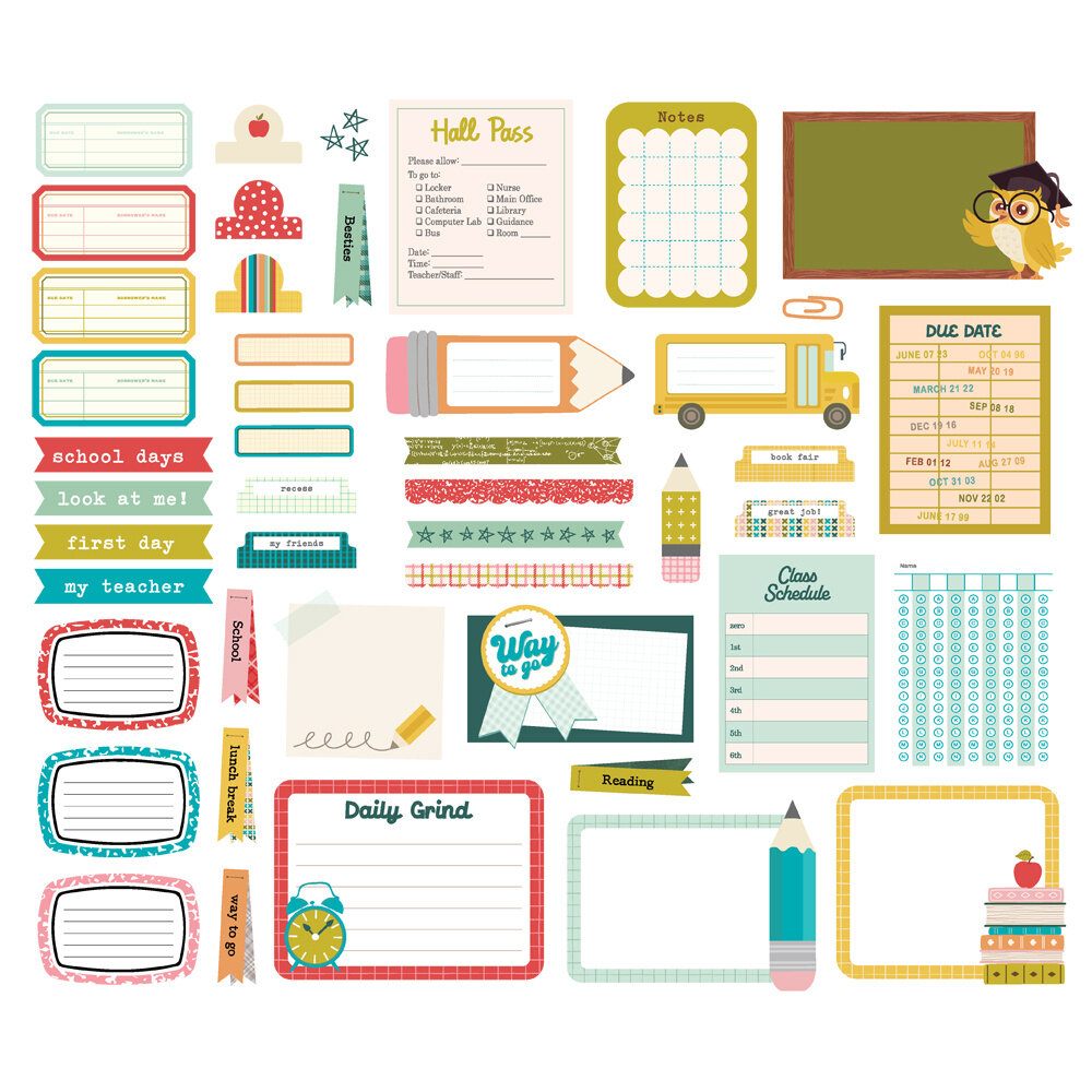 Simple Stories Book Fair Journal Bits (24619) Simple Stories Book Fair Journal Bits (24619)