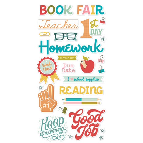 Simple Stories Book Fair Foam Stickers (24622) Simple Stories Book Fair Foam Stickers (24622)