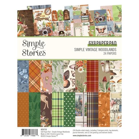 Simple Stories Simple Vintage Woodlands 6x8 Inch Paper Pad (24719) Simple Stories Simple Vintage Woodlands 6x8 Inch Paper Pad (24719)