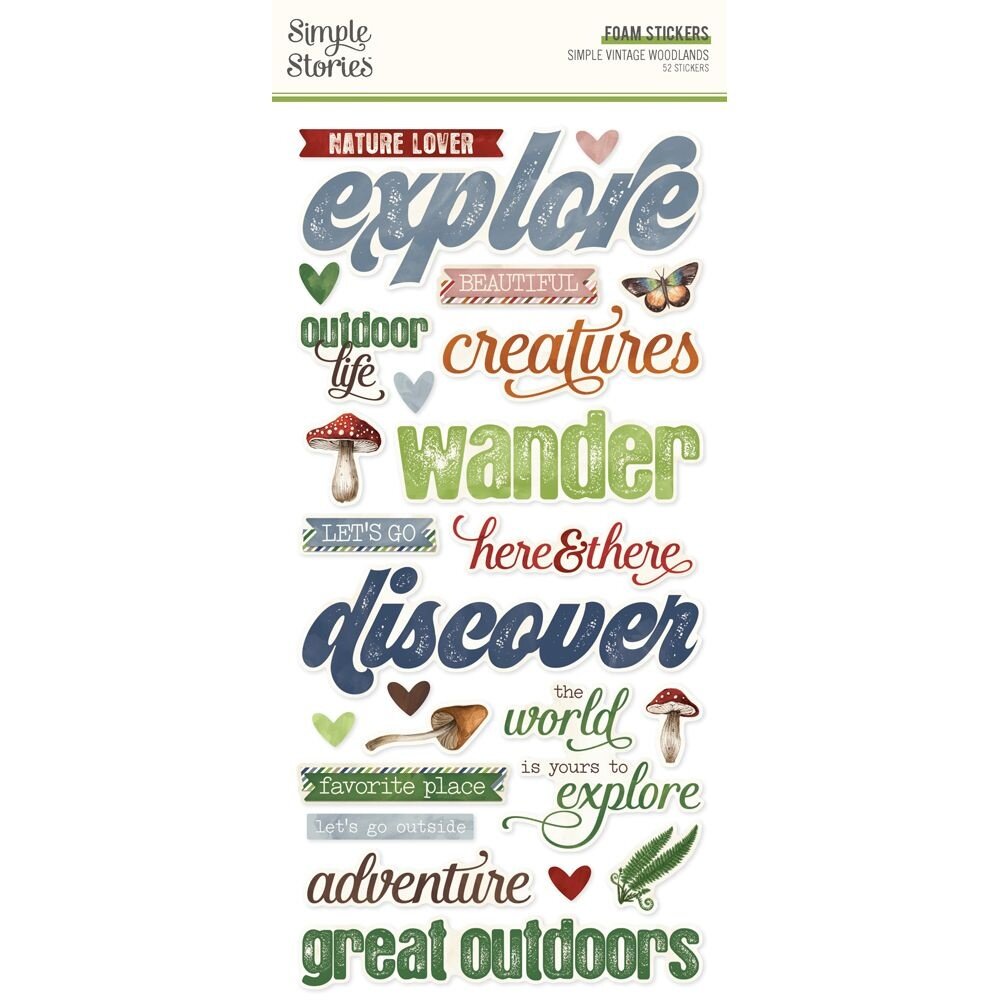 Simple Stories Simple Vintage Woodlands Foam Stickers (24729) Simple Stories Simple Vintage Woodlands Foam Stickers (24729)