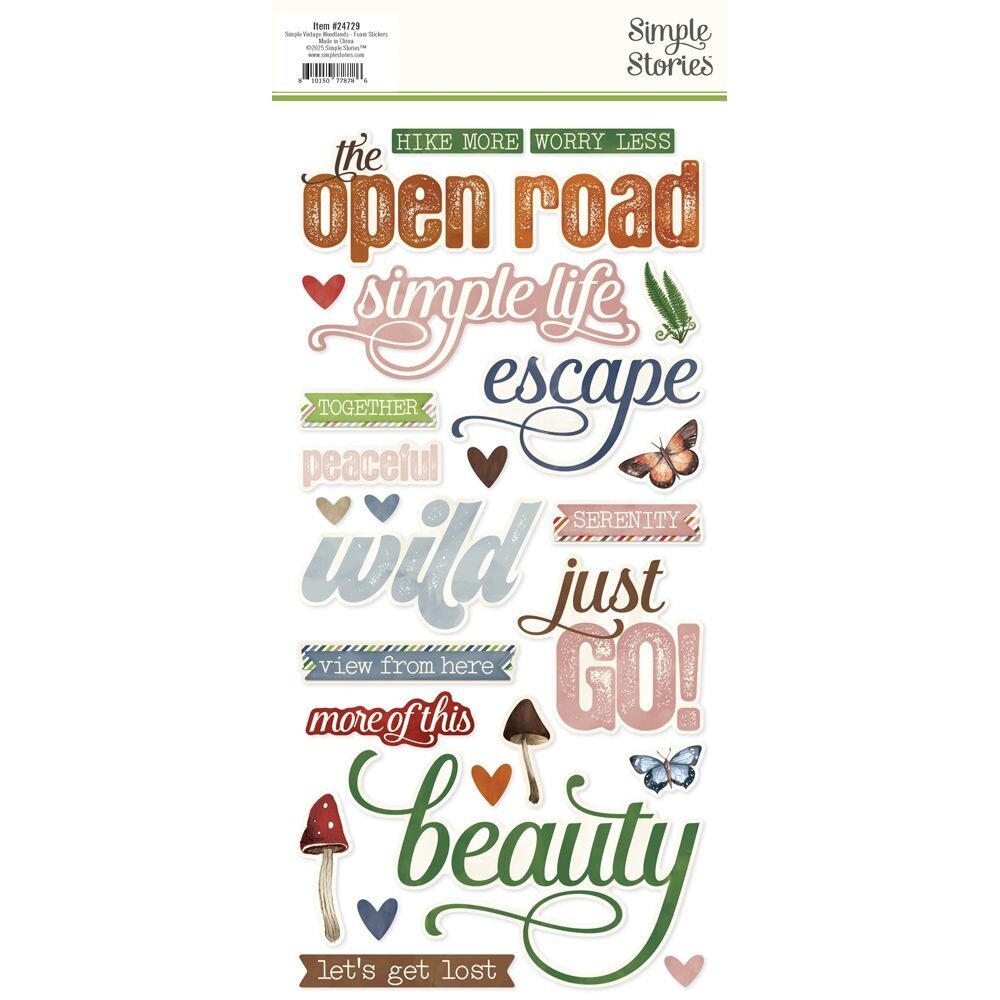 Simple Stories Simple Vintage Woodlands Foam Stickers (24729) Simple Stories Simple Vintage Woodlands Foam Stickers (24729)