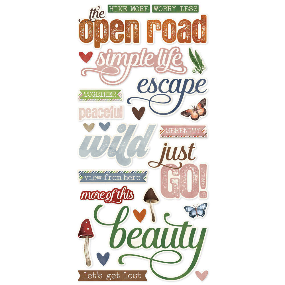 Simple Stories Simple Vintage Woodlands Foam Stickers (24729) Simple Stories Simple Vintage Woodlands Foam Stickers (24729)