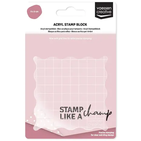 Vaessen Creative Acrylblok Raster 9x9 cm (1009-023)