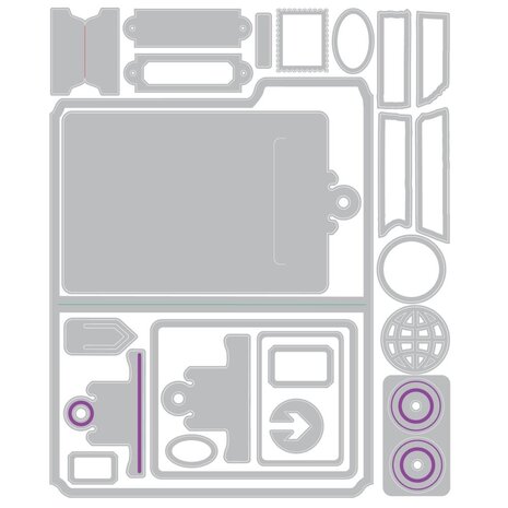 Sizzix Thinlits Die Set Vault Noteworthy (666876) Sizzix Thinlits Die Set Vault Noteworthy (666876)