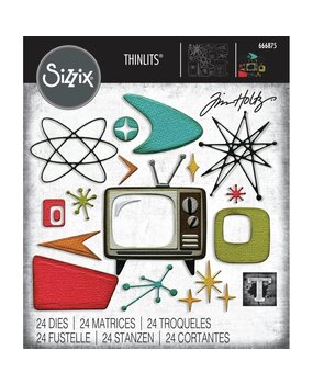 Sizzix Thinlits Die Set Vault Atomic Retro (666875) Sizzix Thinlits Die Set Vault Atomic Retro (666875)