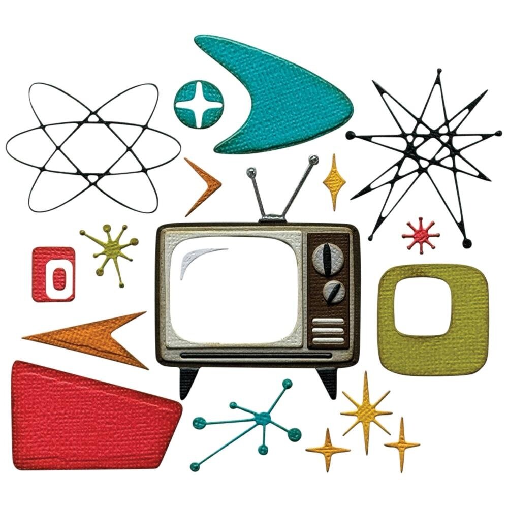 Sizzix Thinlits Die Set Vault Atomic Retro (666875) Sizzix Thinlits Die Set Vault Atomic Retro (666875)