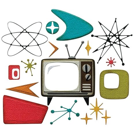 Sizzix Thinlits Die Set Vault Atomic Retro (666875) Sizzix Thinlits Die Set Vault Atomic Retro (666875)