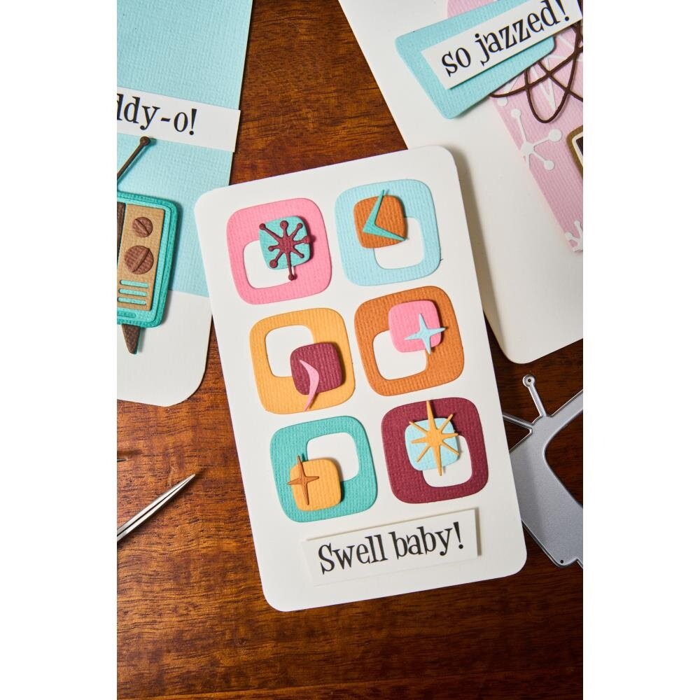 Sizzix Thinlits Die Set Vault Atomic Retro (666875) Sizzix Thinlits Die Set Vault Atomic Retro (666875)