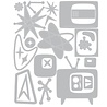 Sizzix Thinlits Die Set Vault Atomic Retro (666875) Sizzix Thinlits Die Set Vault Atomic Retro (666875)