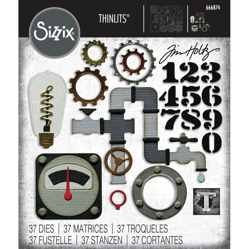 Sizzix Thinlits Die Set Vault Industrial (666874) Sizzix Thinlits Die Set Vault Industrial (666874)