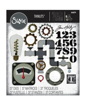 Sizzix Thinlits Die Set Vault Industrial (666874) Sizzix Thinlits Die Set Vault Industrial (666874)