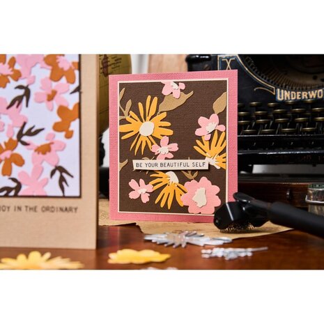 Sizzix Sidekick Embossing Folder & Thinlit Set Vault Side Order Floristry (666872)