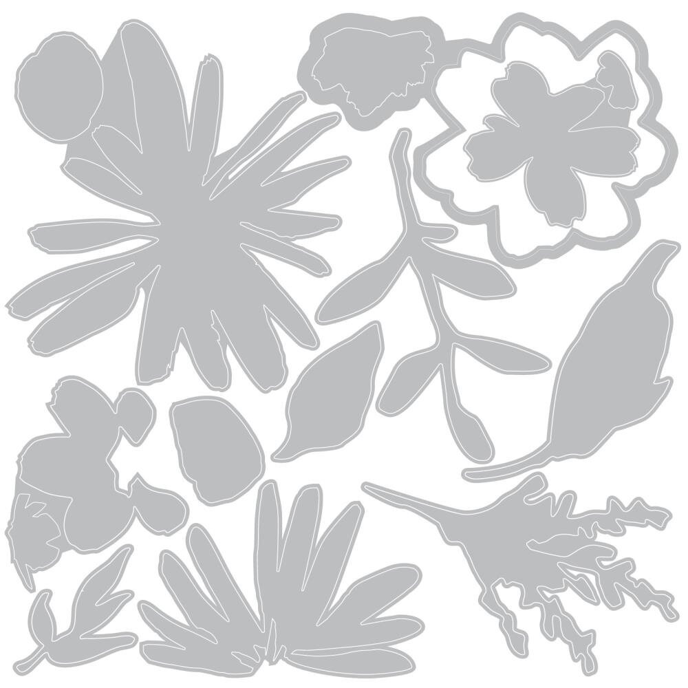 Sizzix Sidekick Embossing Folder & Thinlit Set Vault Side Order Floristry (666872)