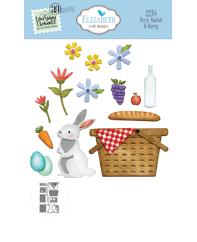Elizabeth Craft Designs Sunny Days Dies Picnic Basket & Bunny (2234) Elizabeth Craft Designs Sunny Days Dies Picnic Basket & Bunny (2234)