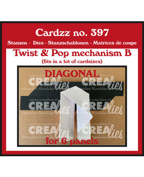 Crealies Cardzz Dies Twist & Pop B Diagonal for 6 panels (CLCZ397) Crealies Cardzz Dies Twist & Pop B Diagonal for 6 panels (CLCZ397)