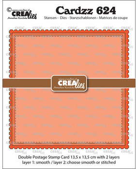 Crealies Cardzz Dies Double Postage Stamp Card Square (CLCZ624) Crealies Cardzz Dies Double Postage Stamp Card Square (CLCZ624)