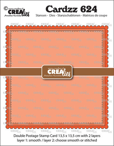 Crealies Cardzz Dies Double Postage Stamp Card Square (CLCZ624) Crealies Cardzz Dies Double Postage Stamp Card Square (CLCZ624)
