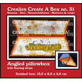 Crealies Create A Box Dies Angled Pillowbox Floating Strips (CCAB31)