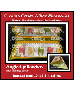 Crealies Create A Box Dies Angled Pillowbox Mini Floating Strips (CCABM31) Crealies Create A Box Dies Angled Pillowbox Mini Floating Strips (CCABM31)