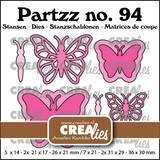 Crealies Partzz Dies Butterfly B Middle and Small (CLPartzz94)