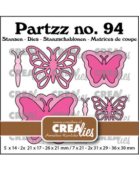 Crealies Partzz Dies Butterfly B Middle and Small (CLPartzz94) Crealies Partzz Dies Butterfly B Middle and Small (CLPartzz94)