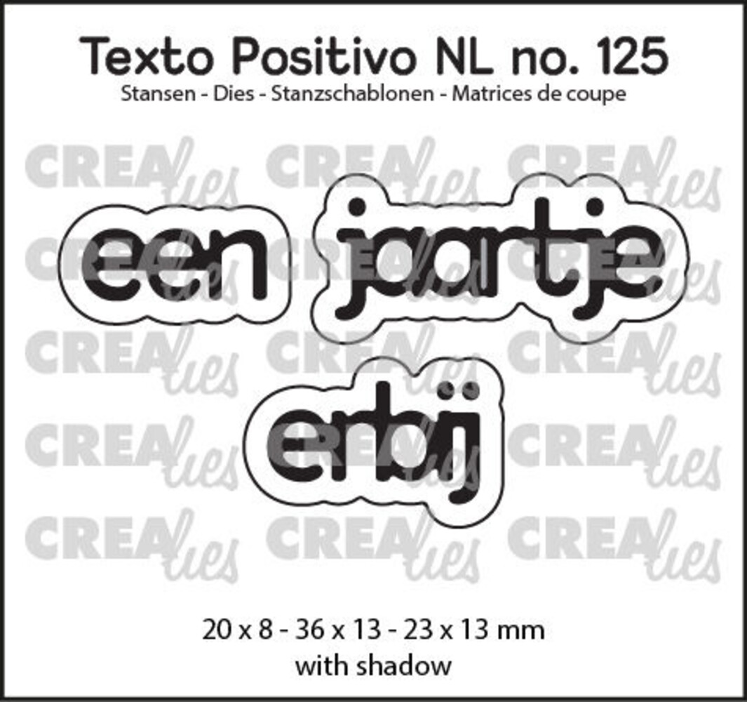 Crealies Texto Positivo Dies Een Jaartje Erbij (POSNL125)