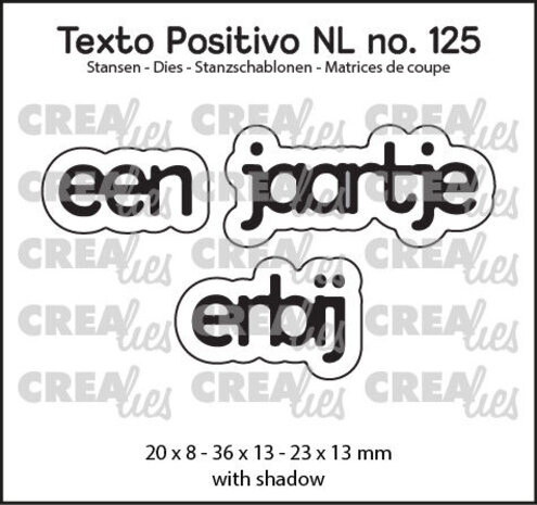 Crealies Texto Positivo Dies Een Jaartje Erbij (POSNL125)