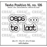 Crealies Texto Positivo Dies oeps …. te laat (POSNL126)