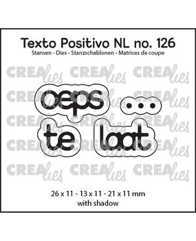 Crealies Texto Positivo Dies oeps …. te laat (POSNL126) Crealies Texto Positivo Dies oeps …. te laat (POSNL126)