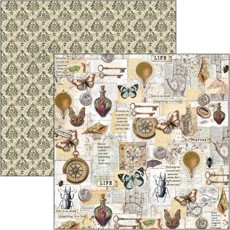 Ciao Bella Papercrafting Cabinet of curiosities 12x12 Inch Paper Pad (CBPM085) Ciao Bella Papercrafting Cabinet of curiosities 12x12 Inch Paper Pad (CBPM085)
