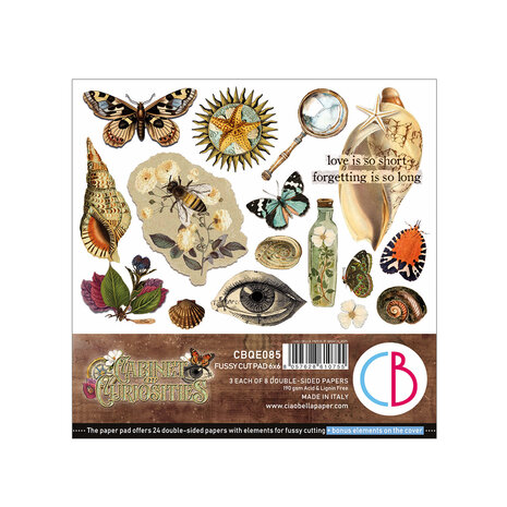 Ciao Bella Papercrafting Cabinet of curiosities 6x6 Inch Paper Pad (CBQE085) Ciao Bella Papercrafting Cabinet of curiosities 6x6 Inch Paper Pad (CBQE085)