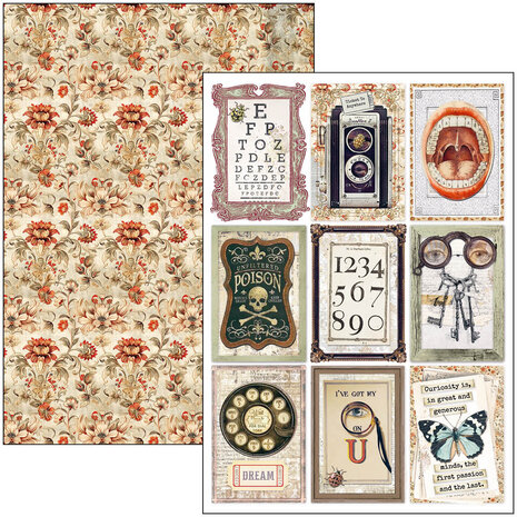 Ciao Bella Papercrafting Cabinet of curiosities A4 Creative Pad (CBCL085) Ciao Bella Papercrafting Cabinet of curiosities A4 Creative Pad (CBCL085)
