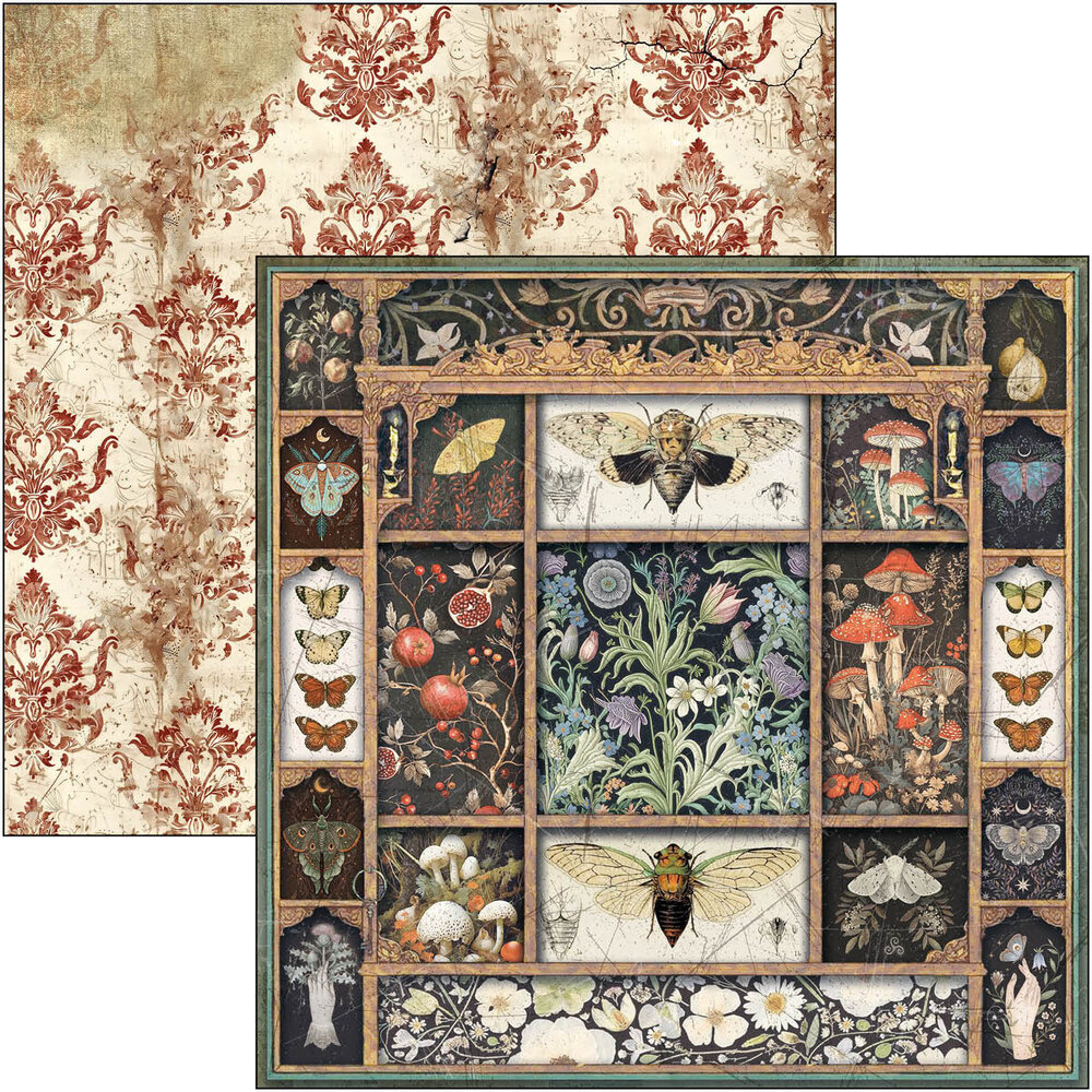 Ciao Bella Papercrafting Cabinet of curiosities 12x12 Inch Patterns Pad (CBT085) Ciao Bella Papercrafting Cabinet of curiosities 12x12 Inch Patterns Pad (CBT085)