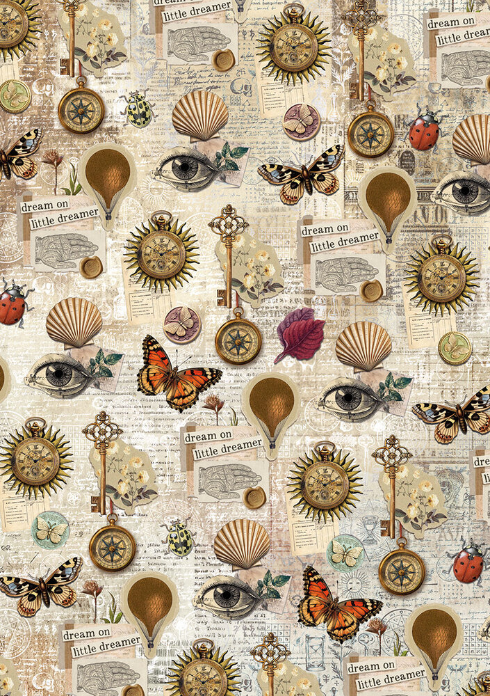 Ciao Bella Papercrafting Cabinet of curiosities A5 Mixed Rice Papers (CBRS010)