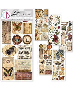 Ciao Bella Papercrafting Cabinet of curiosities Art Stickers (CBI001) Ciao Bella Papercrafting Cabinet of curiosities Art Stickers (CBI001)