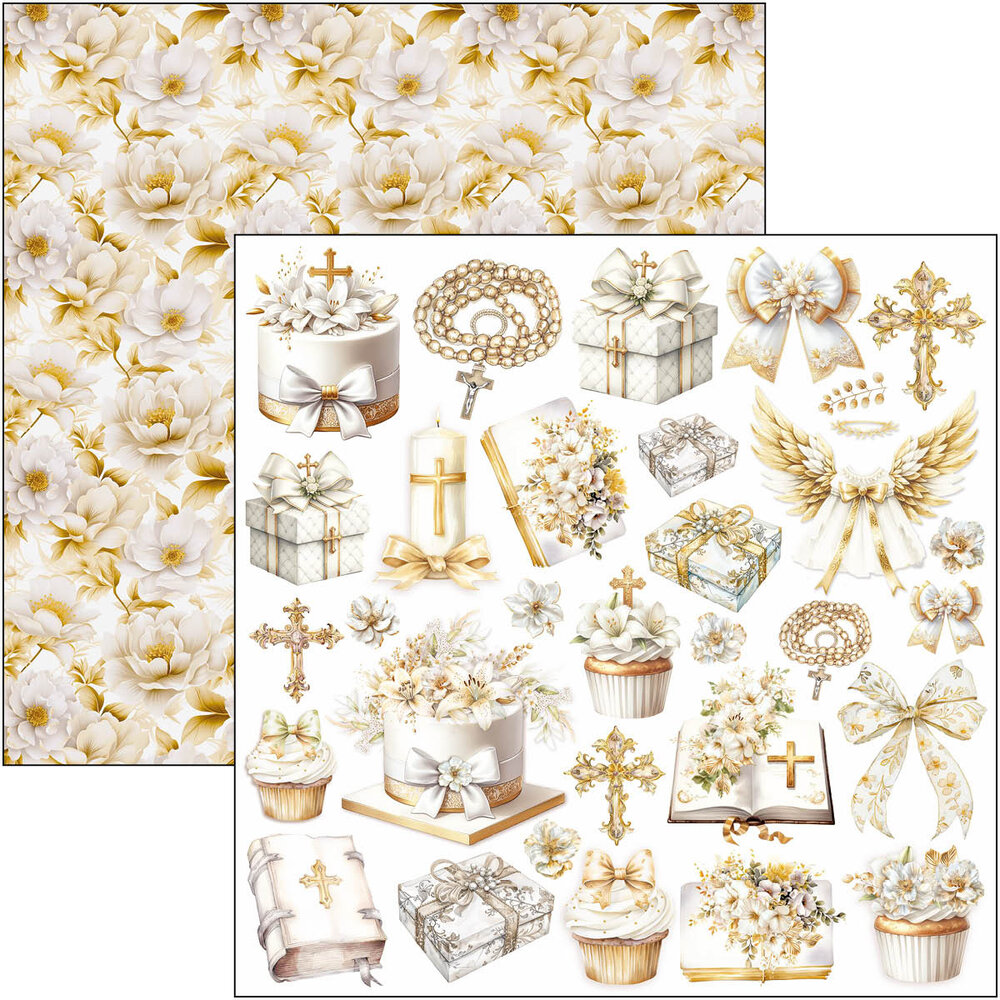 Ciao Bella Papercrafting Blessing Day 12x12 Inch Paper Pad (CBPM086) Ciao Bella Papercrafting Blessing Day 12x12 Inch Paper Pad (CBPM086)