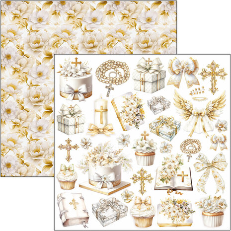 Ciao Bella Papercrafting Blessing Day 12x12 Inch Paper Pad (CBPM086) Ciao Bella Papercrafting Blessing Day 12x12 Inch Paper Pad (CBPM086)