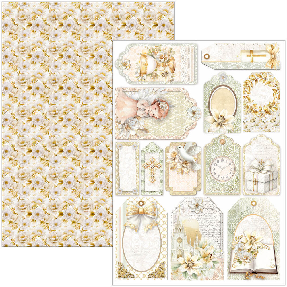 Ciao Bella Papercrafting Blessing Day A4 Creative Pad (CBCL086) Ciao Bella Papercrafting Blessing Day A4 Creative Pad (CBCL086)