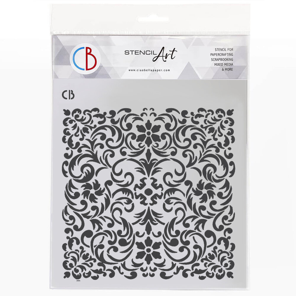 Ciao Bella Papercrafting Blessing Day Texture Stencil 8x8 Inch Legendary Design (MS8-065) Ciao Bella Papercrafting Blessing Day Texture Stencil 8x8 Inch Legendary Design (MS8-065)