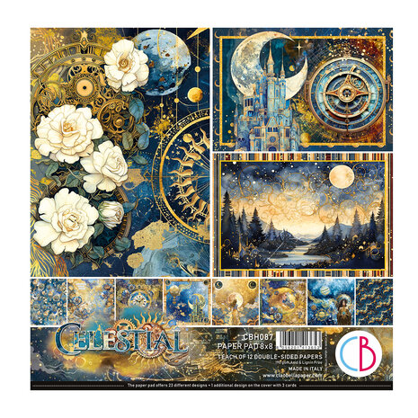 Ciao Bella Papercrafting Celestial 8x8 Inch Paper Pad (CBH087) Ciao Bella Papercrafting Celestial 8x8 Inch Paper Pad (CBH087)