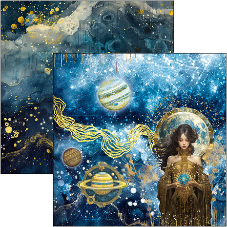 Ciao Bella Papercrafting Celestial 8x8 Inch Paper Pad (CBH087) Ciao Bella Papercrafting Celestial 8x8 Inch Paper Pad (CBH087)