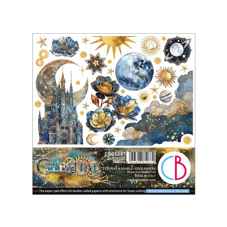 Ciao Bella Papercrafting Celestial 6x6 Inch Paper Pad (CBQE087) Ciao Bella Papercrafting Celestial 6x6 Inch Paper Pad (CBQE087)